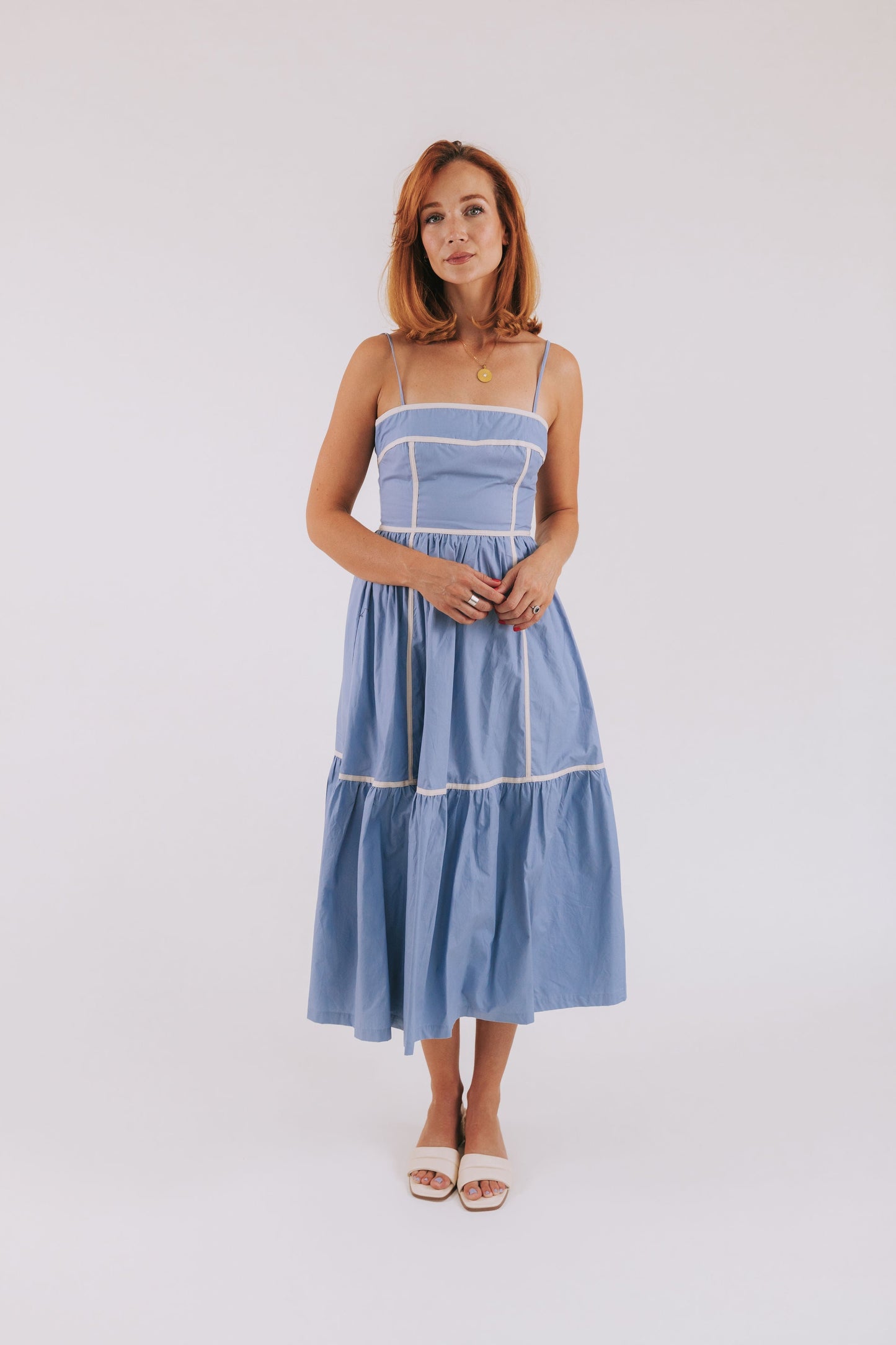 Women's Summer Dress - Sleeveless With Spaghetti Straps - Lightweight Layered Design