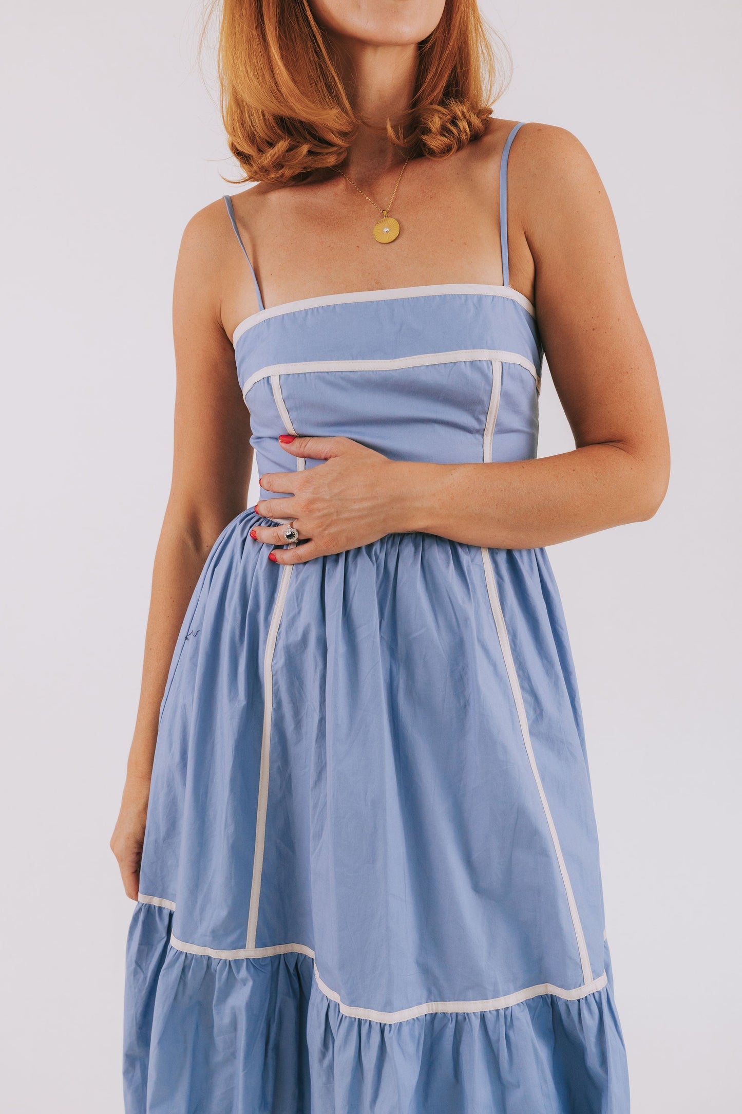 Women's Summer Dress - Sleeveless With Spaghetti Straps - Lightweight Layered Design