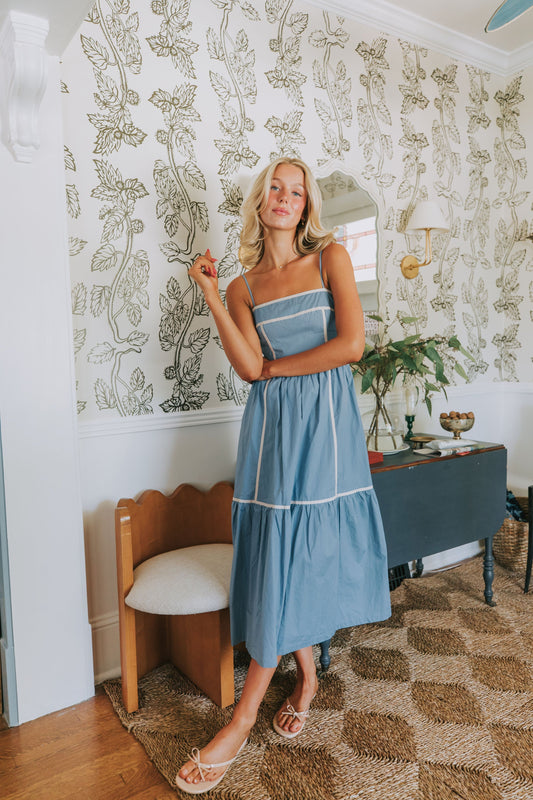 Women's Summer Dress - Sleeveless With Spaghetti Straps - Lightweight Layered Design