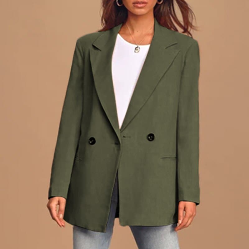 Olivia - Designer oversized blazer med knapper