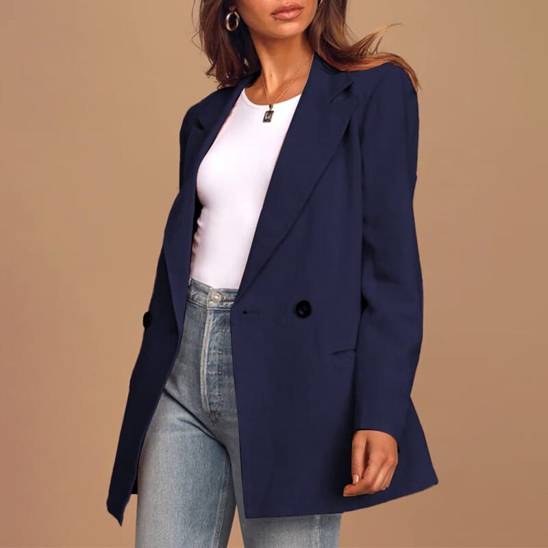 Olivia - Designer oversized blazer med knapper