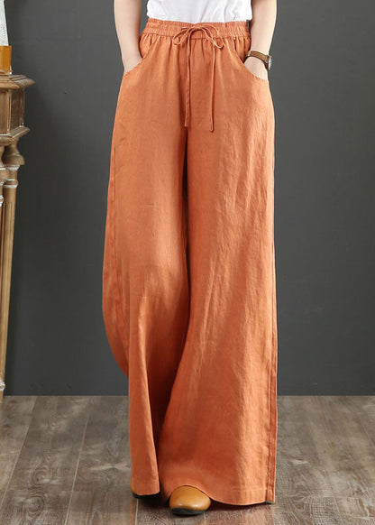 Women's Trousers – Straight Fit – Relaxed Cut – Elastic Waist with Drawstring – Breathable Fabric