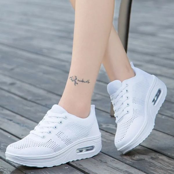 Dame Sneakers - Åndbart Mesh - Stødabsorberende Sål - Komfortabel Pasform