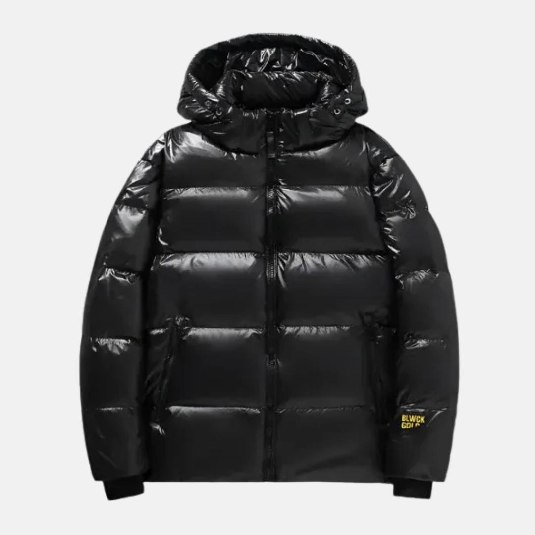 Men's Down Jacket – Regular Fit – Water-Repellent – Hood – Ribbed Edges – Zipper