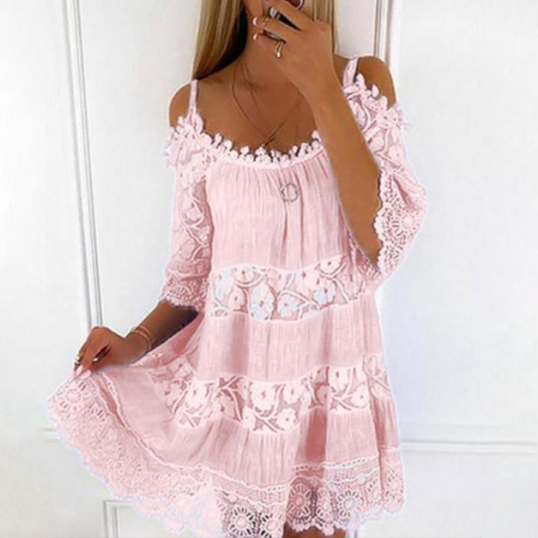 Dress for Women – Off-shoulder – Lace – Light and Airy Fit – Mini Length