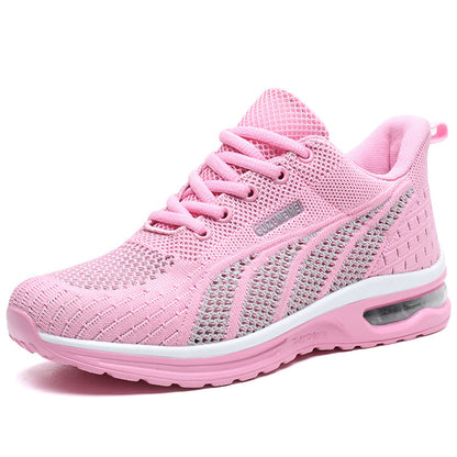 Dame Sneakers - Åndbart Mesh - Stødabsorberende Sål - Snørelukning - Letvægt Komfort
