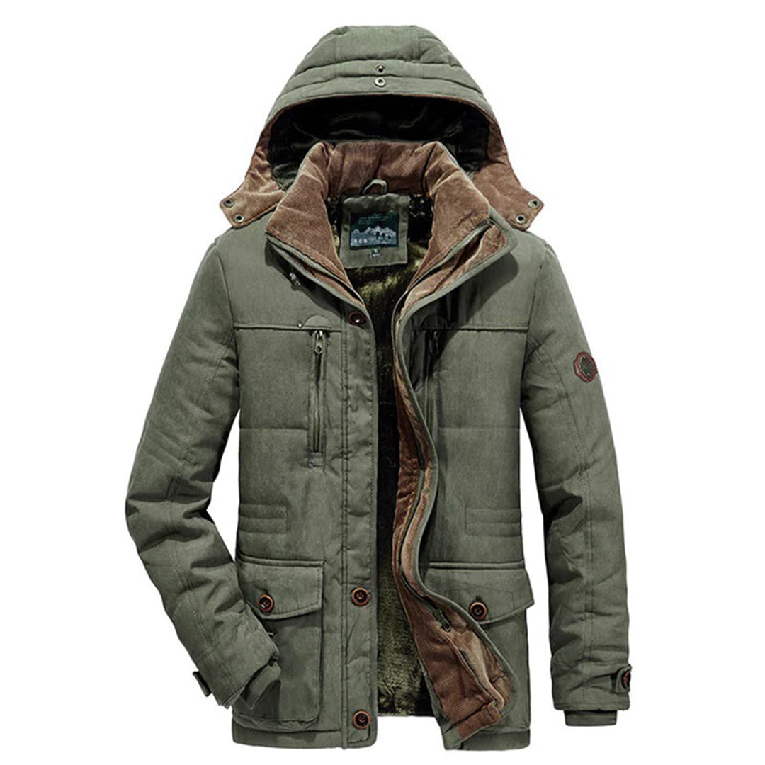 Men's Jacket – Regular Fit – Water-Repellent – Fleece Lining – Removable Hood