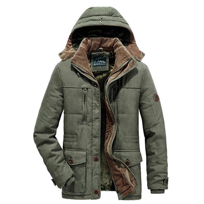 Men's Jacket – Regular Fit – Water-Repellent – Fleece Lining – Removable Hood