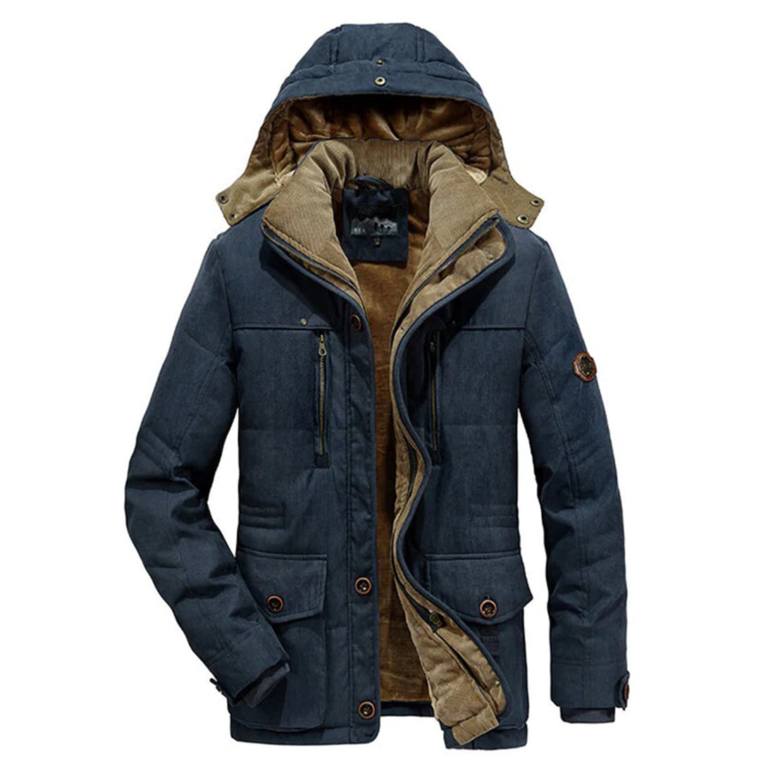 Men's Jacket – Regular Fit – Water-Repellent – Fleece Lining – Removable Hood