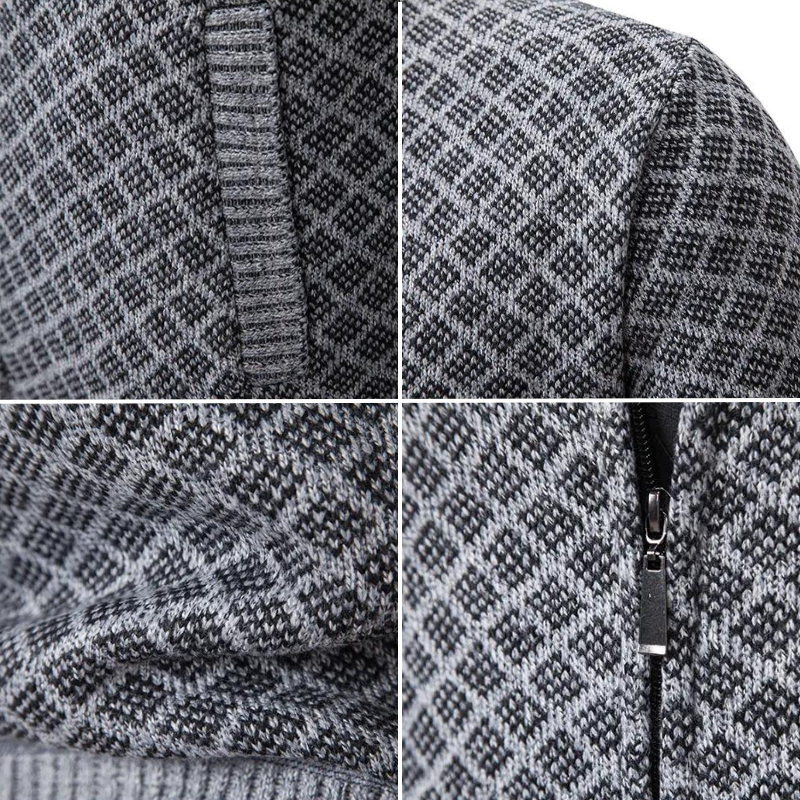 Stilren, komfortabel og særpræget jacquard-cardigan til mænd