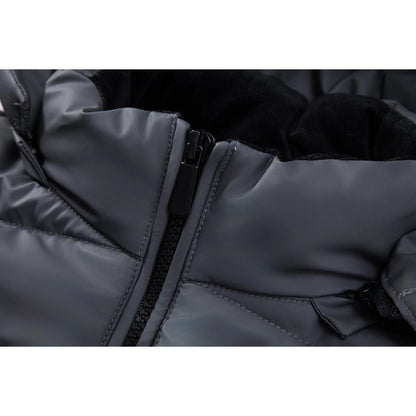 Arthur Quilted Hooded Jacket | Zipper Front Ribbed Cuffs Jacket