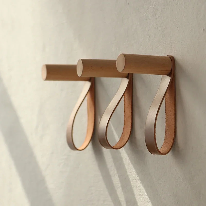 Minimalist Leather Loop Wall Hook