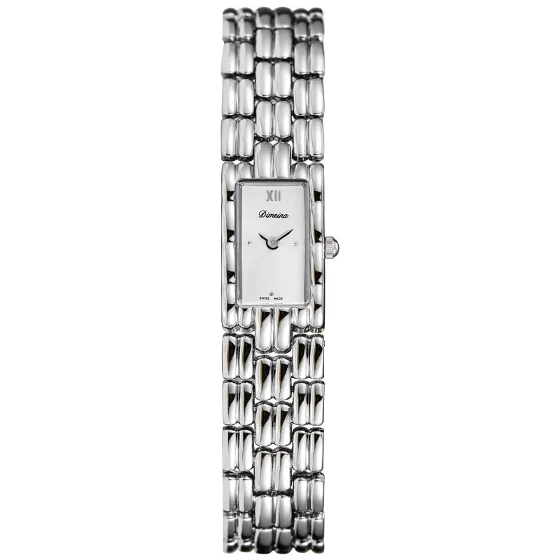 Isla Rectangle Watch | Link Bracelet Roman Numeral Detail Watch