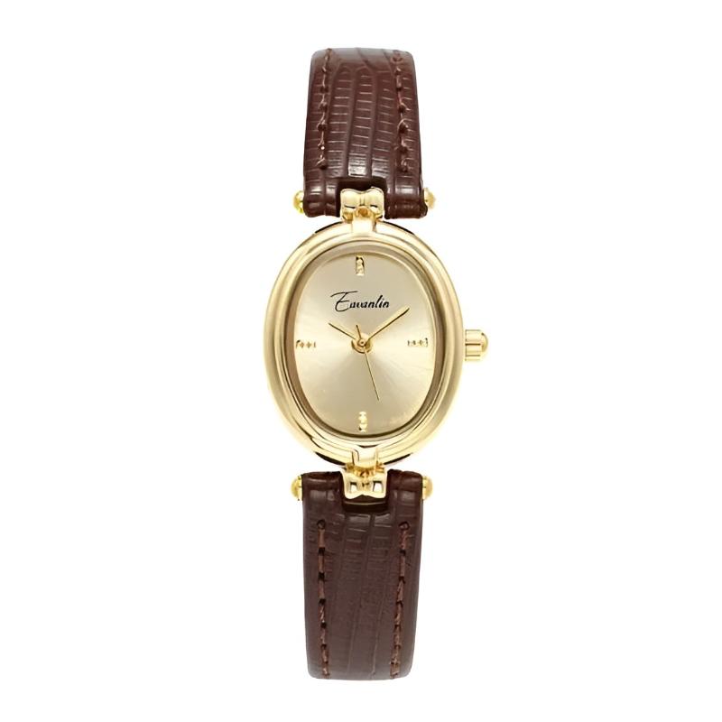 Amelia Oval Watch | Textured Strap Adjustable Band Watch