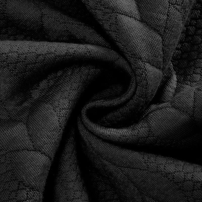 Freddie Patterned Cable Knit Quarter-Zip Knit Sweater | Ribbed Cuffs Hip-Length Sweater