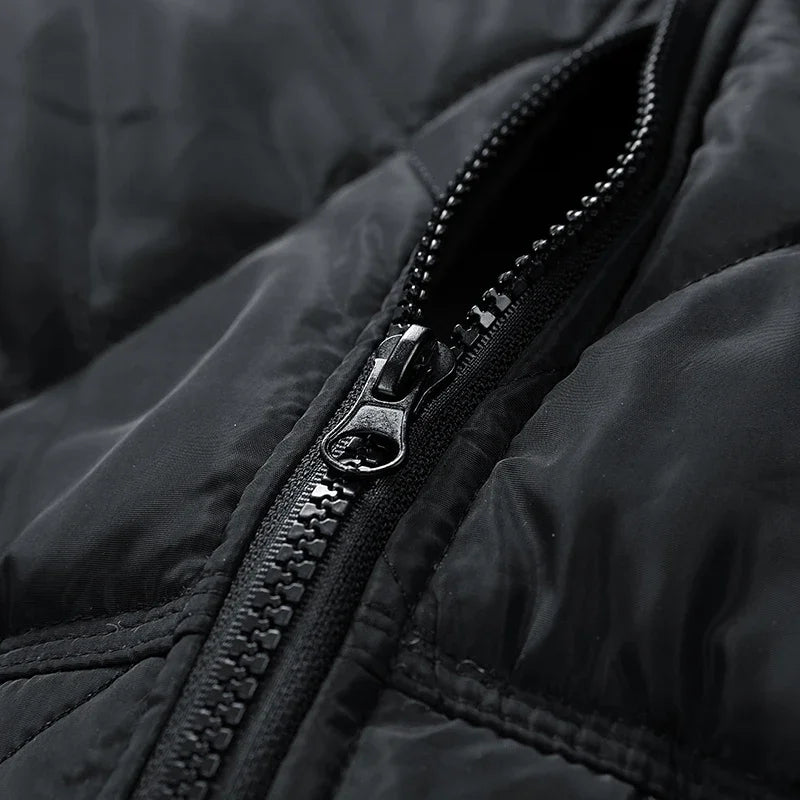Theodore Quilted Bomber Jacket | Collared Hip-Length Bomber Jacket