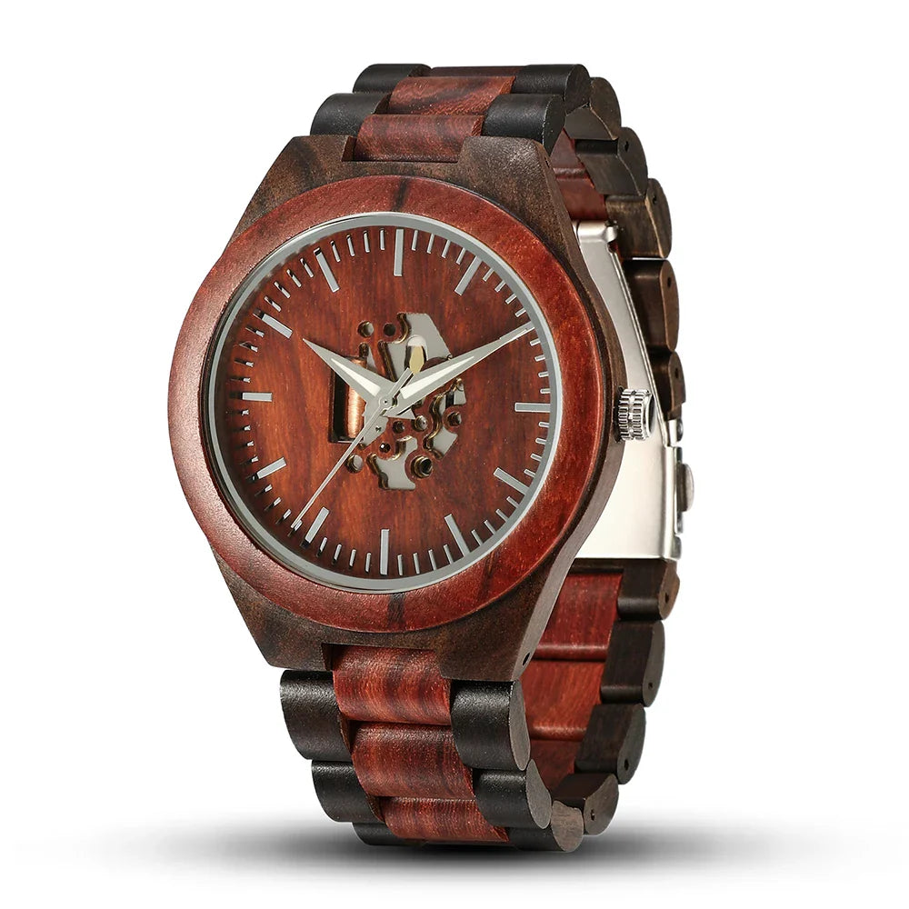 Harry Wood Skeleton Watch | Skeleton Dial Link Bracelet Watch