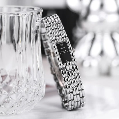 Isla Rectangle Watch | Link Bracelet Roman Numeral Detail Watch