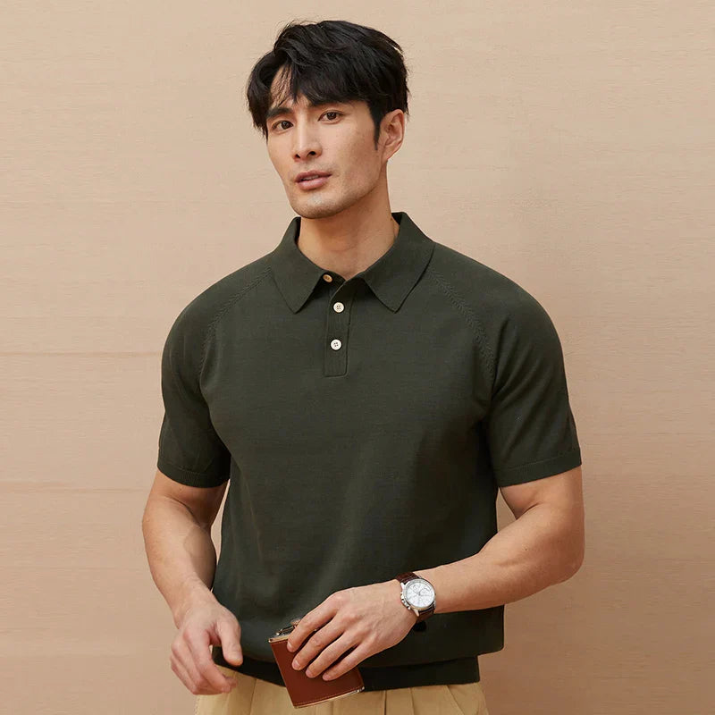 Men's Polo Shirt – Tailored Fit – Soft Knit – Short Sleeves Casual Style