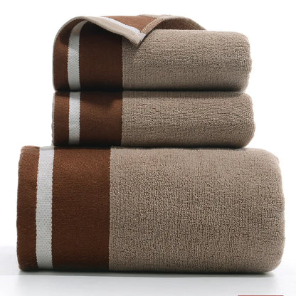 Contemporary Cotton Towel Set With Soft Texture
