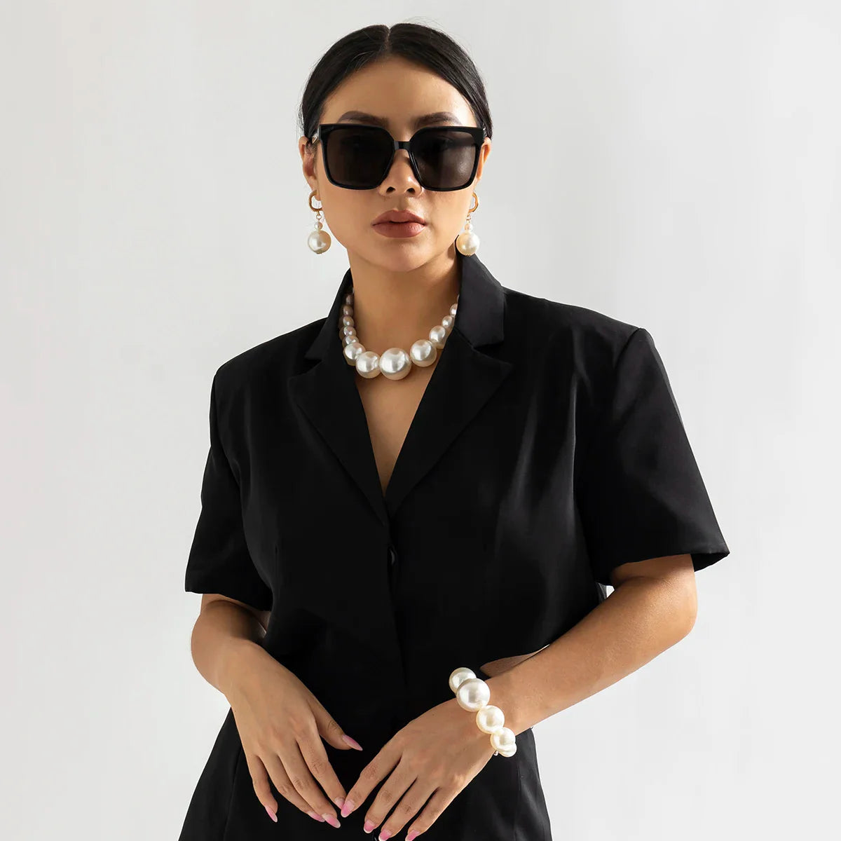 Sophia Graduated Pearl Jewelry Set | Beaded Three-Piece Set