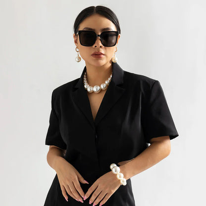 Sophia Graduated Pearl Jewelry Set | Beaded Three-Piece Set