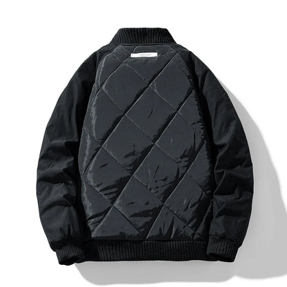 Theodore Quilted Bomber Jacket | Collared Hip-Length Bomber Jacket