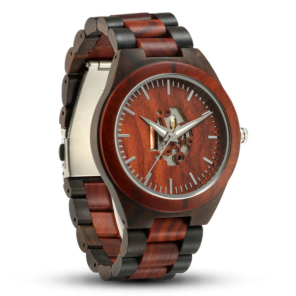 Harry Wood Skeleton Watch | Skeleton Dial Link Bracelet Watch