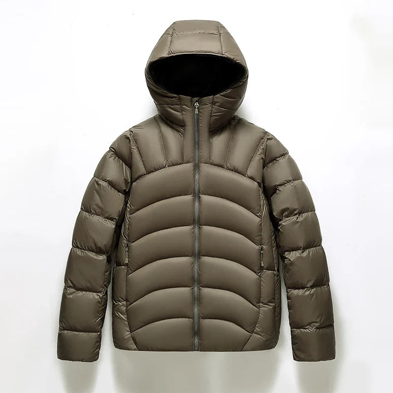 Oscar Hooded Quilted Puffer Jacket | Relaxed Fit High Neck Jacket