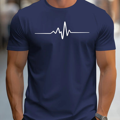 Men's T-shirt – Slim fit – Soft knit – Round neck – Short sleeve – Heart graphic