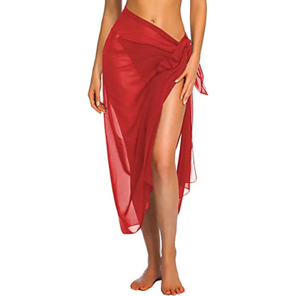 Women's Sarong Skirt – Light and Airy – Adjustable Wrap – Asymmetric Mini Cover-Up