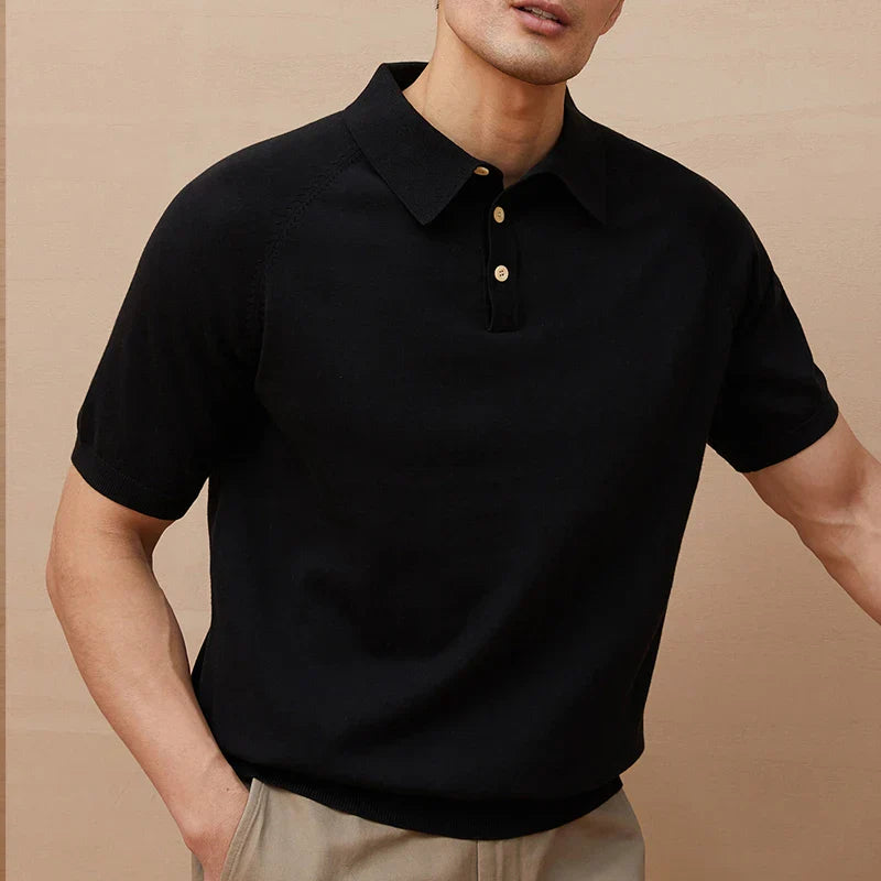 Men's Polo Shirt – Tailored Fit – Soft Knit – Short Sleeves Casual Style