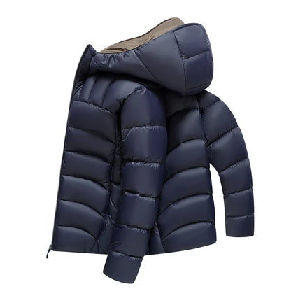 Oscar Hooded Quilted Puffer Jacket | Relaxed Fit High Neck Jacket