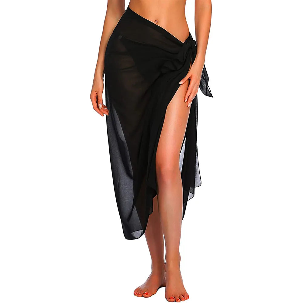 Women's Sarong Skirt – Light and Airy – Adjustable Wrap – Asymmetric Mini Cover-Up