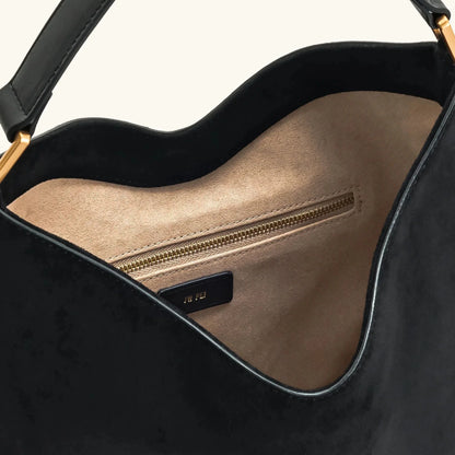 Ava Slouchy Hobo Bag | Gold-Tone Hardware Drawstring Bag