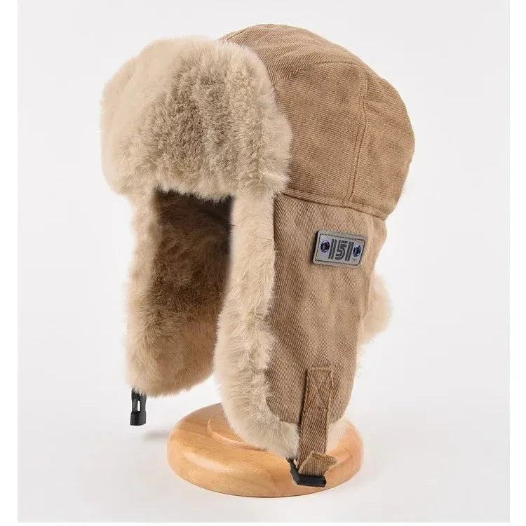 Leo Fleece Structured Fit Trapper Hat | Fur Trim Ear Flaps Trapper Hat