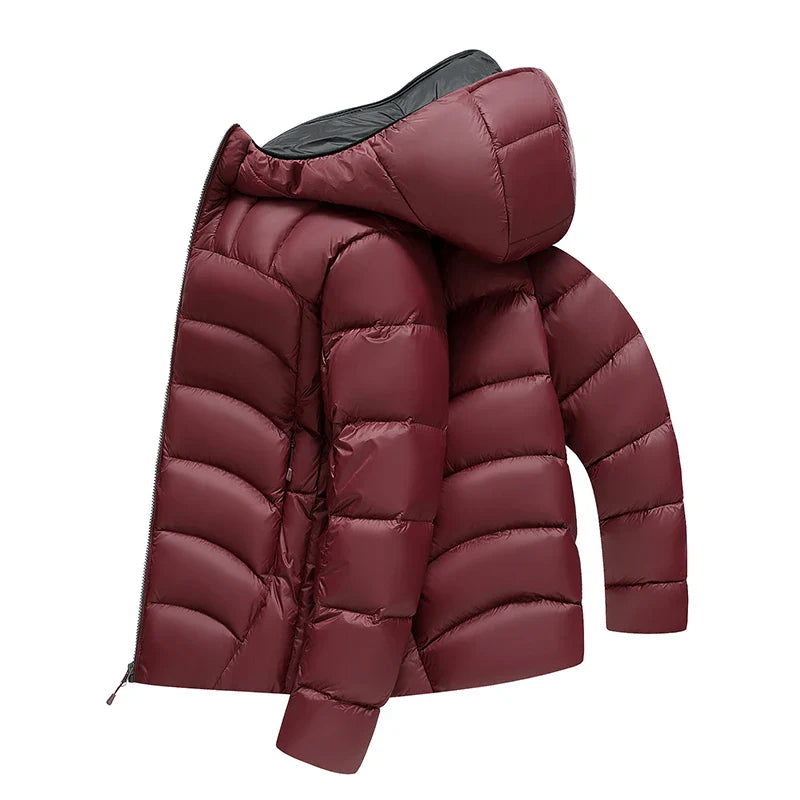 Oscar Hooded Quilted Puffer Jacket | Relaxed Fit High Neck Jacket