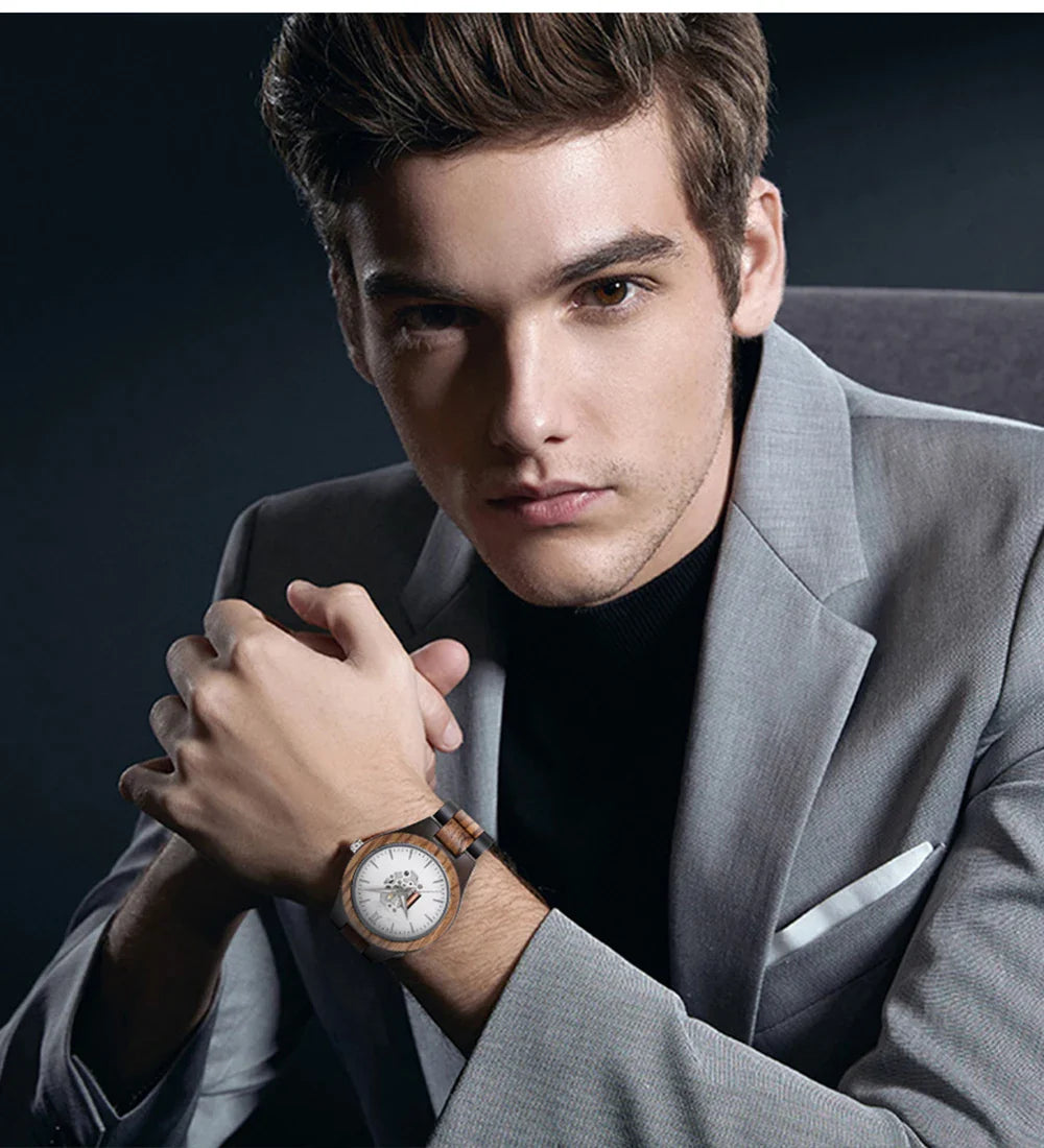 Harry Wood Skeleton Watch | Skeleton Dial Link Bracelet Watch