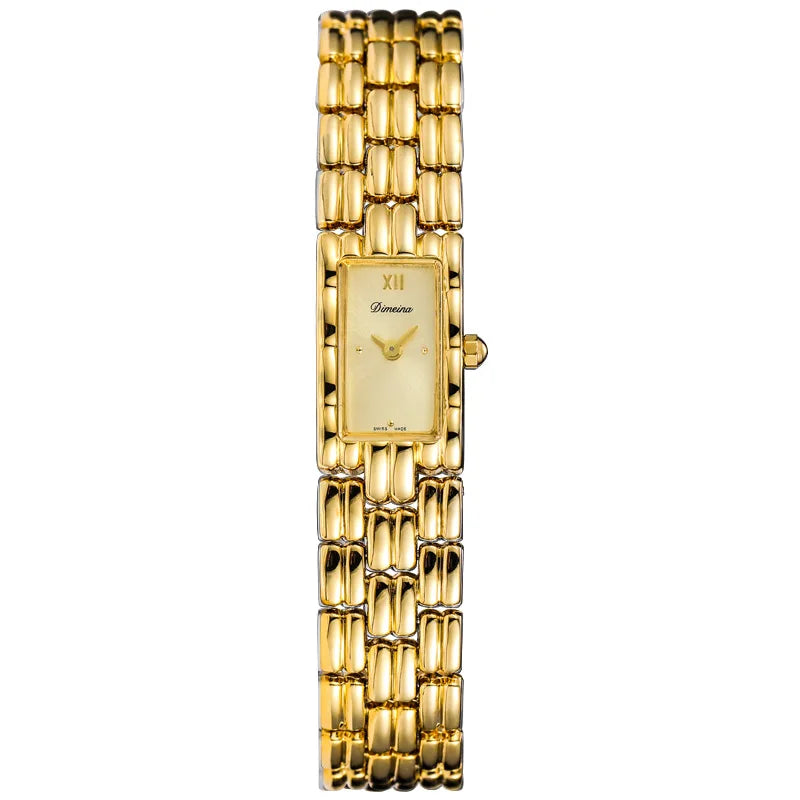Isla Rectangle Watch | Link Bracelet Roman Numeral Detail Watch