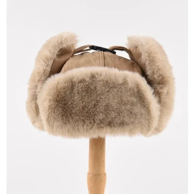 Leo Fleece Structured Fit Trapper Hat | Fur Trim Ear Flaps Trapper Hat