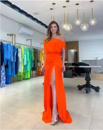 Women's Dress – Halterneck – Floral Print – Asymmetric Wrap Design – Light and Elegant