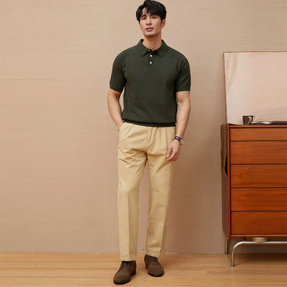 Men's Polo Shirt – Tailored Fit – Soft Knit – Short Sleeves Casual Style