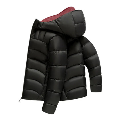 Oscar Hooded Quilted Puffer Jacket | Relaxed Fit High Neck Jacket