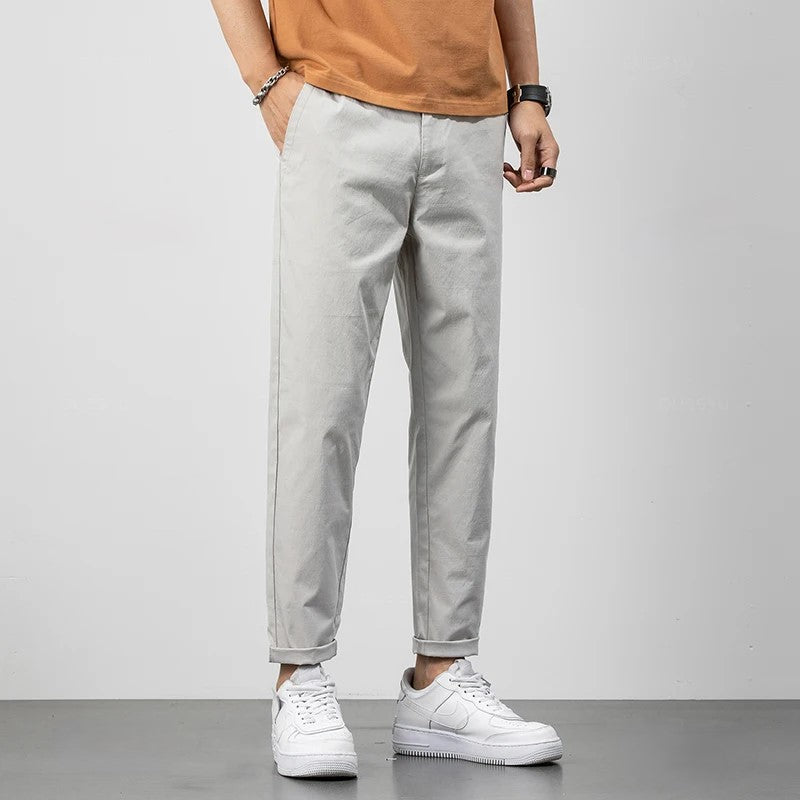 Men's Chino Pants – Relaxed Fit – Lightweight Cotton – Full Length – Everyday Use
