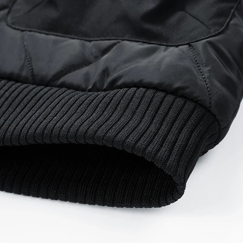 Theodore Quilted Bomber Jacket | Collared Hip-Length Bomber Jacket