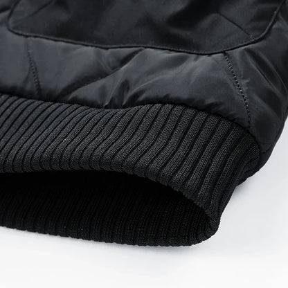 Theodore Quilted Bomber Jacket | Collared Hip-Length Bomber Jacket