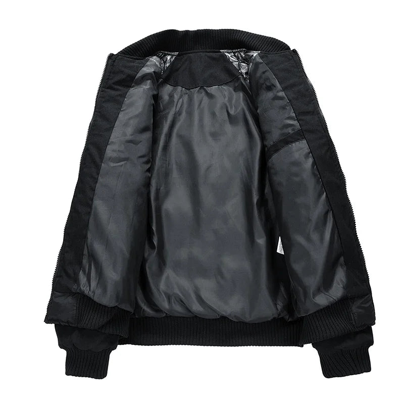 Theodore Quilted Bomber Jacket | Collared Hip-Length Bomber Jacket