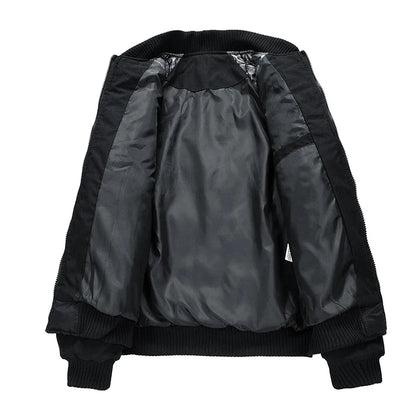 Theodore Quilted Bomber Jacket | Collared Hip-Length Bomber Jacket