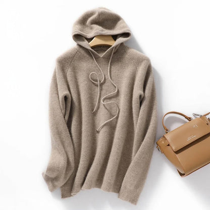 Eva Relaxed Fit Hoodie | Ribbed Drawstring Hoodie