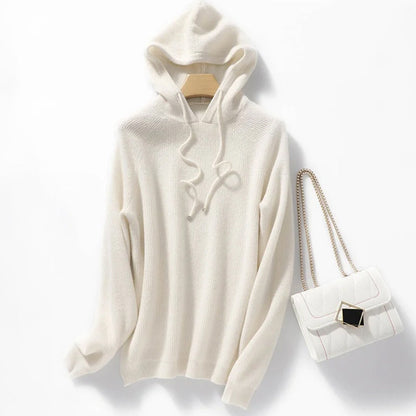 Eva Relaxed Fit Hoodie | Ribbed Drawstring Hoodie
